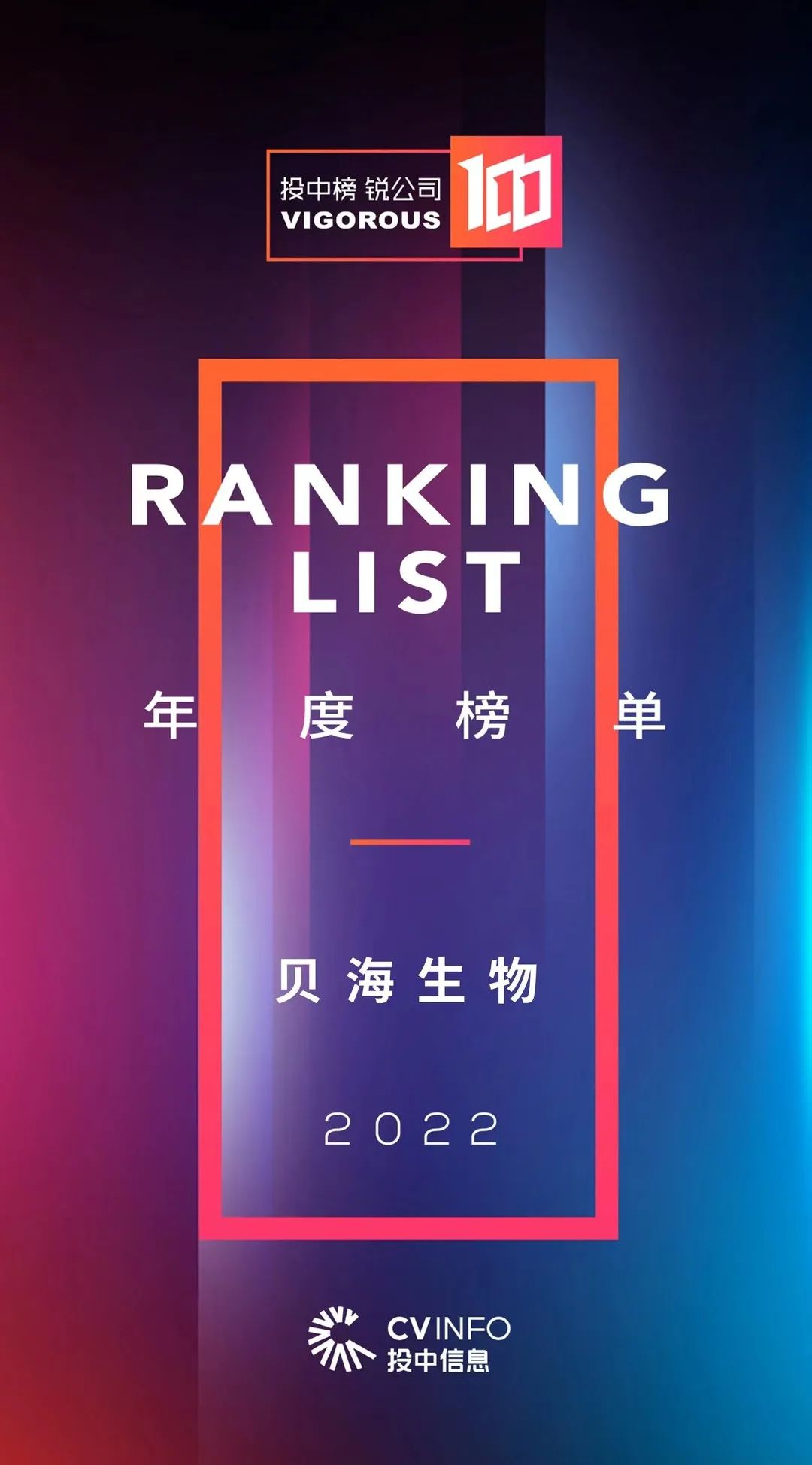 hth官网(中国)股份有限公司荣登“投中2022年度锐公司100榜单”